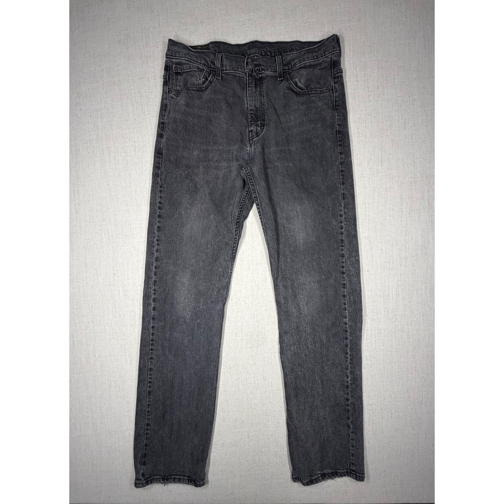Levis 569 Loose Straight Jeans Mens 34x36 Faded Black Denim Pants 00569-0263